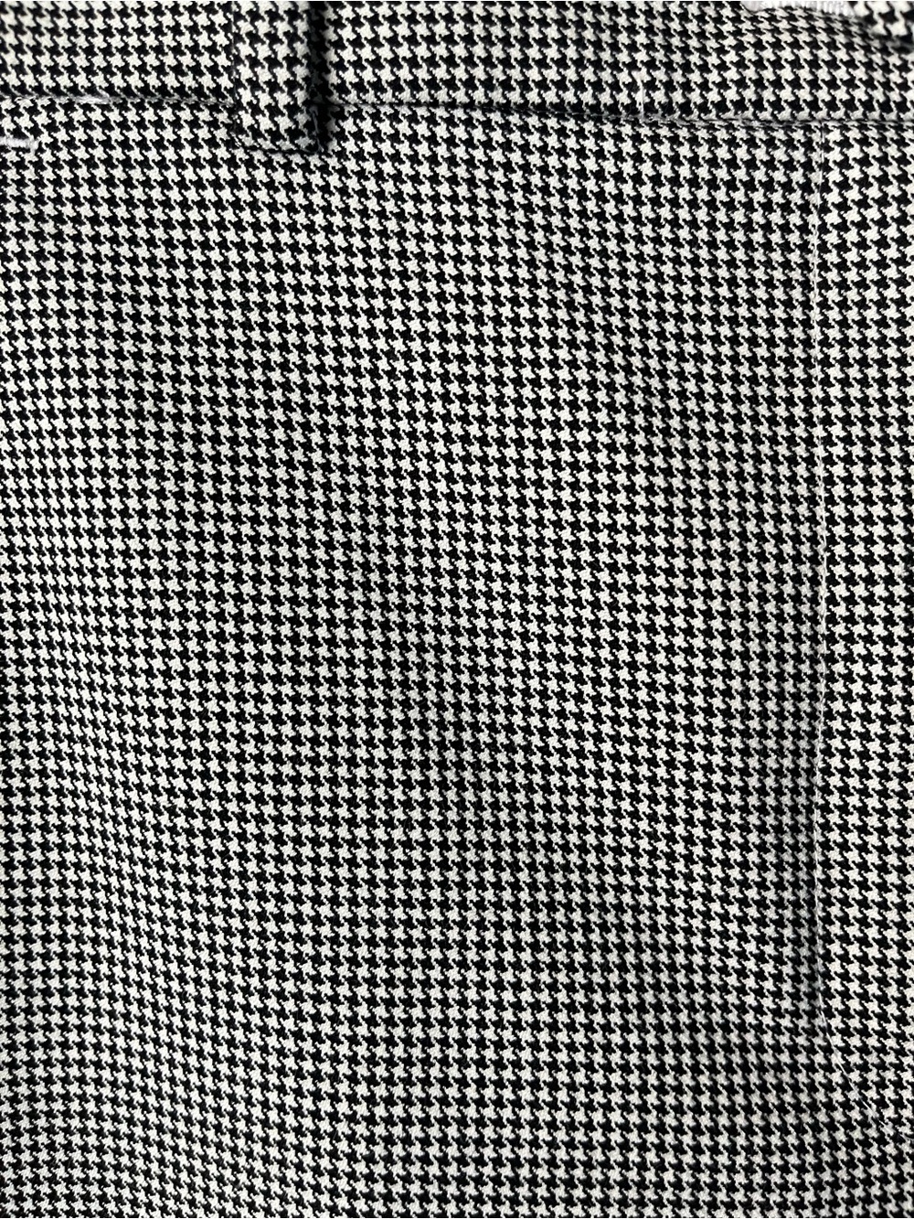 J. Crew Cameron Black White High Rise Houndstooth Cropped Pants Pockets Size 4P - Picture 7 of 10